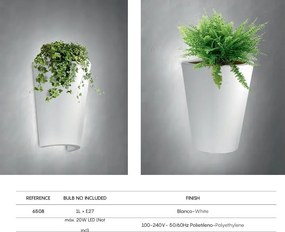 Aplica perete exterior tip ghiveci cu iluminat si spatiu flori TEJA