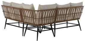 Set mobilier de grădină Arala (natural + bej + negru) (pentru 4 persoane). 1116234
