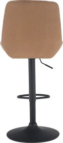 Scaun de bar, material textil Velvet maro, CHIRO NEW