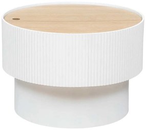 Masa de cafea cu spațiu de depozitare ENOLA, rotundă, Ø 55 cm