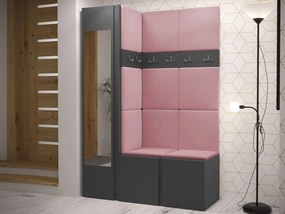 Mobilier hol Tovenaz X (grafit) (cu oglindă). 1104782