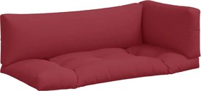 vidaXL Perne de paleți, 3 buc., roșu vin, material textil