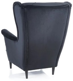 Fotoliu tapitat catifea Culoare Bej / Wenge LADY MATT VELVET