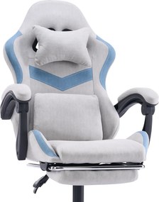 Scaun de birou/gaming, gri/albastru, ZODIA