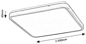 Plafonieră LED dimabilă pentru baie Rabalux 71428 ALENZO LED/36W/230V IP44 alb + telecomandă