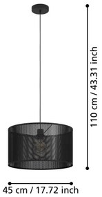 Lustră pe cablu Eglo 43795 MANBY 1xE27/40W/230V