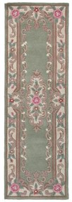 Covor din lână Flair Rugs Aubusson, 67 x 210 cm, verde