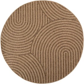 Covor pentru exterior și interior maro rotund ø 120 cm Timber 1401 – Ayyildiz Carpets