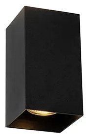 Lampa de perete pătrată de design neagră - Sabbir