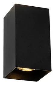 Lampa de perete pătrată de design neagră - Sabbir