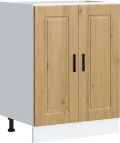 vidaXL Dulap de bază de bucătărie „Porto” din lemn de stejar artizanal