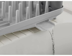 Scurgător de vase gri deschis din plastic 33,5x31,5 cm Duo – Joseph Joseph