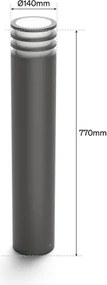 Philips Hue LUCCA - lampă LED RGB dimabilă pentru exterior, 1x E27, 8,1 W, 230 V, IP44