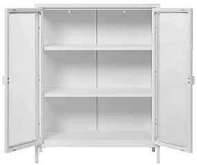 Vitrină albă din metal 80x101 cm Brisbane – House Nordic