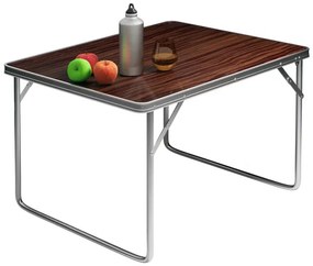 Deuba Masă de camping pliabilă - maro