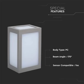 Aplică LED de exterior LED/12W/230V 3000K IP65 gri