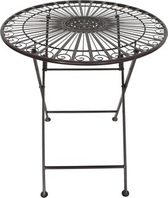 Set de dining pentru grădină maro închis din metal pentru 2 persoane – Garden Pleasure