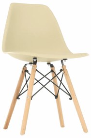 Scaun living CINKLA 3 NEW, crem, 46x82x54 cm