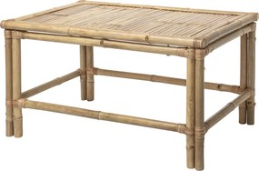 Măsuță de cafea de exterior natur din lemn de bambus, „Sole”