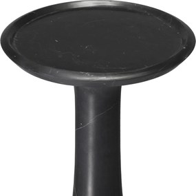 Masuta auxiliara design LUX din marmura neagra Pompano high