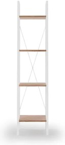 Bibliotecă NARVIK 148x34 cm alb/stejar sonoma