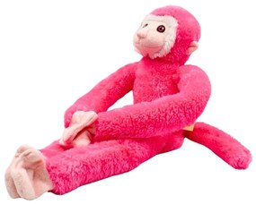 Jucărie maimuță din pluș roz 57 cm