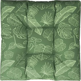 vidaXL Pernă de paleți, 70x40x12 cm, textil, model frunze