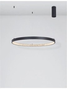 Lustra LED dimabila, design modern PRESTON, 80cm negru NVL-9865180