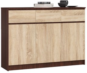 Comodă Keanu VI (wenge + stejar sonoma). 1069053