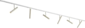 Modern railsysteem wit met 6 spots beige 1-fase - Slimline Avery