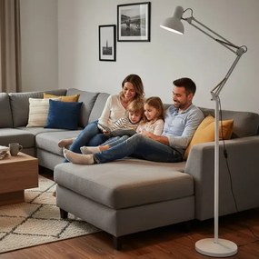 Brilagi - Lampă de podea flexibilă TASKER 1xE27/60W/230V 184 cm albă