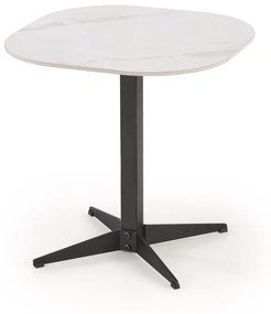 Masa de cafea Borna S marmura alba/negru L50 cm