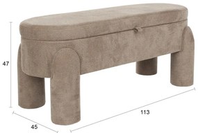 Bancă maro deschis Orly – White Label