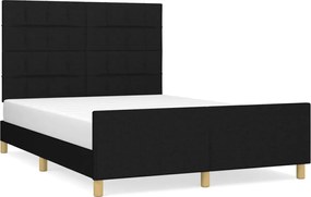 vidaXL Cadru de pat fără saltea, negru, 140x200 cm, textil