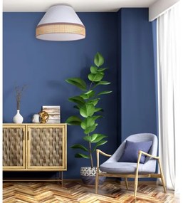 Duolla - Plafonieră AVIGNON 1xE27/15W/230V d. 50 cm albă/ratan