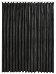 Draperie opaca, antracit, 290 x 245 cm, catifea, cu carlige 1, Antracit