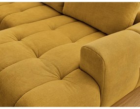 Colțar galben muștar extensibil/cu spațiu de depozitare (cu colț pe partea stângă/în formă de "U") Fuji – Bobochic Paris