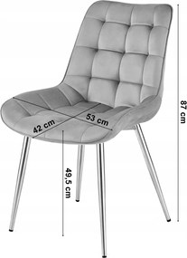 Maro scaun bucatarie BERA din catifea cu picioare aurii