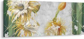 Tablou - Cactuși înfloriți, vintage (120x50 cm)