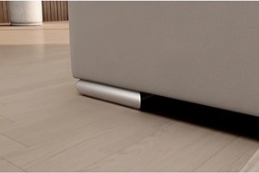 Colțar bej extensibil/cu spațiu de depozitare cu tapițerie din catifea (cu colț pe partea dreaptă/în formă de ”L”) Sado – ELTAP