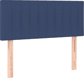 vidaXL Tăblie de pat, albastru, 80x5x78/88 cm, textil