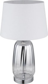 Globo 24142W - Lampă de masă CLASSY 1xE27/40W/230V alb/argintiu
