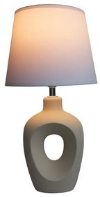 Lampa de masa ceramica si abajur bej Madelor