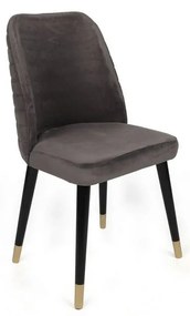 Set de scaune de sufragerie Hugo Anthracite andBlack, 2 bucăți