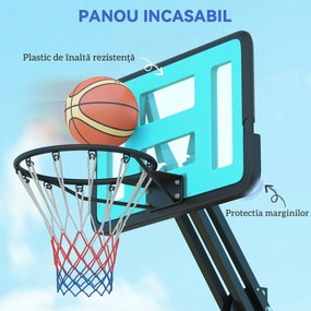 SPORTNOW Basket Reglabil Antiruptură, Bază Grea | Aosom Romania