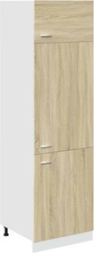 vidaXL Dulap pentru frigider “Lyon”, stejar Sonoma, 60 x 57 x 207 cm