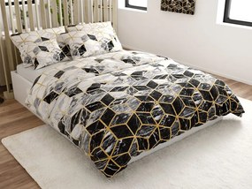 Lenjerie de pat din bumbac ATHENA POLY negru Dimensiune lenjerie de pat: 2 buc 70 x 90 cm | 200 x 220 cm