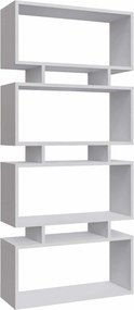 Biblioteca LANGDON, alb, PAL melaminat, 72x25x161 cm