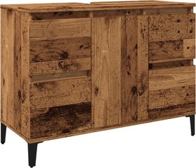 vidaXL Dulap de chiuvetă, lemn vechi, 80x33x60 cm, lemn prelucrat