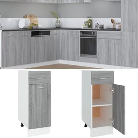 vidaXL Dulap inferior cu sertar “Lyon” gri sonoma 30x46x81,5cm